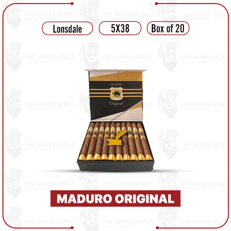 Maduro Original by Lucky Cigar: Lonsdale 5×38 Box of 20 Cigars