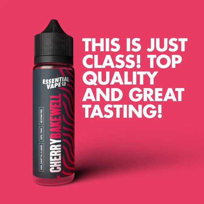 Essential Vape Co Cherry Bakewell 50ml Short Fill E-Liquid - Image 2
