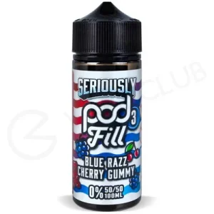 Blue Razz Cherry Gummy Shortfill E-Liquid by Seriously Pod Fill 3 100ml