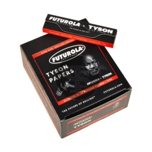 Tyson 2.0 x Futurola Premium King Size Rolling Papers + Tips - 24 Pack