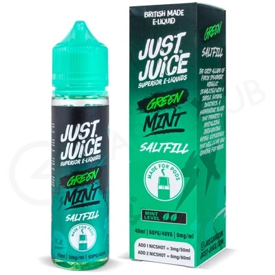 Green Mint Saltfill E-Liquid by Just Juice Menthol 40ml