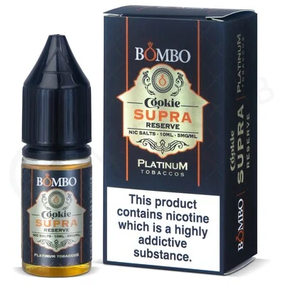 Cookie Supra Reserve Nic Salt E-Liquid by Bombo Platinum Tobaccos