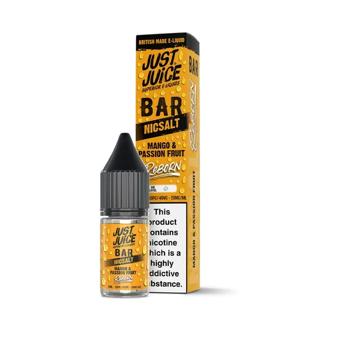 Mango Passion Fruit Nic Salt E-Liquid by Just Juice Bar Reborn