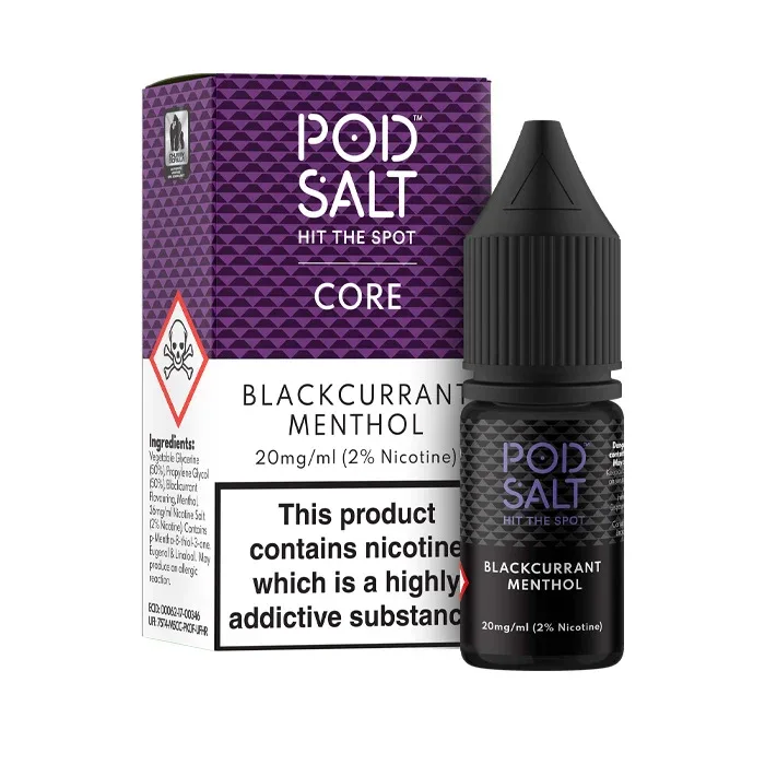 Blackcurrant Menthol Nicotine Salt by Pod Salt Core