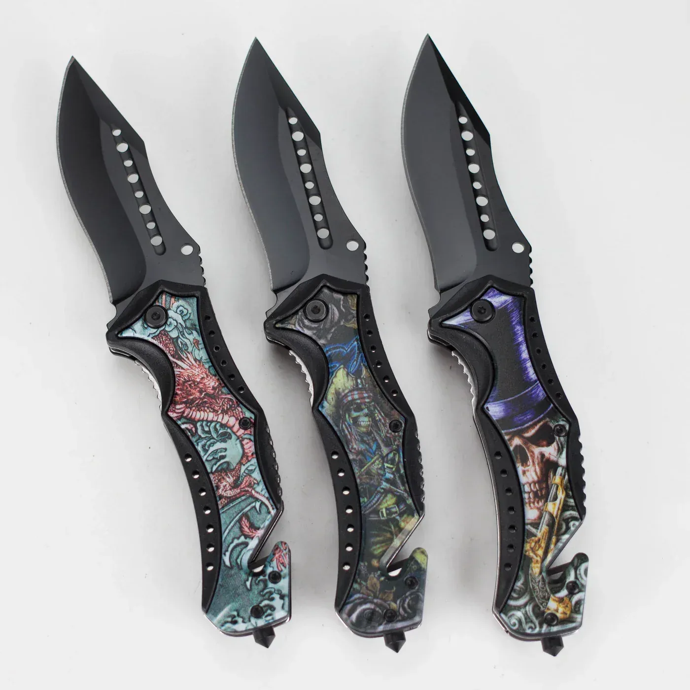 7" Foldable Pocket Knife - SkullBlade