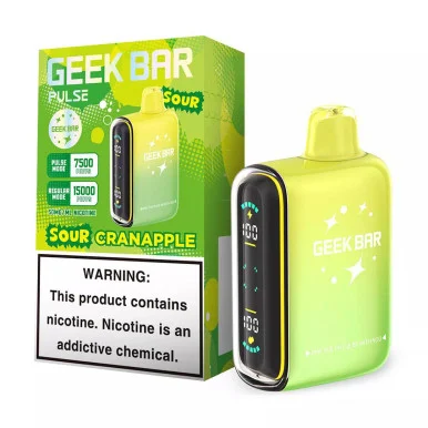 GEEK BAR PULSE 5% NIC 15000 PUFFS VAPE (SOUR CRANAPPLE - SOUR EDITION)