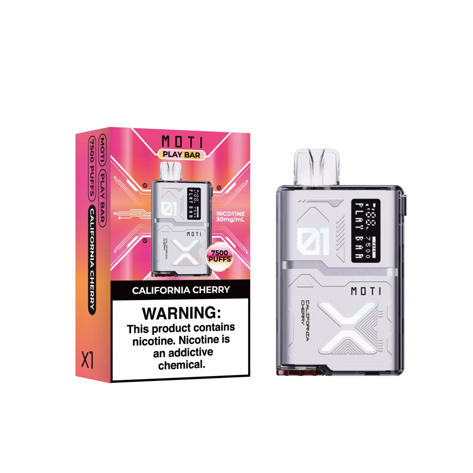 MOTI Play Bar 7500 Puffs Crystal Digital Screen Bulk Buy Rechargeable Disposable Vapes Wholesale - Image 2