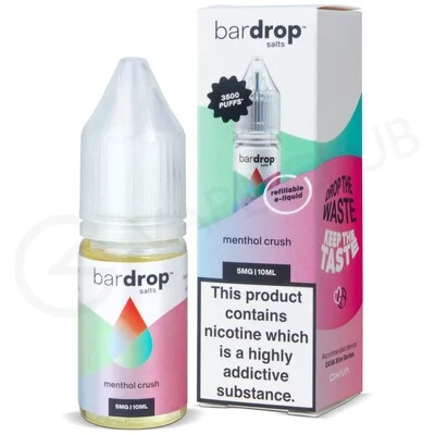 Menthol Crush Nic Salt E-Liquid by Bar Drop Salts