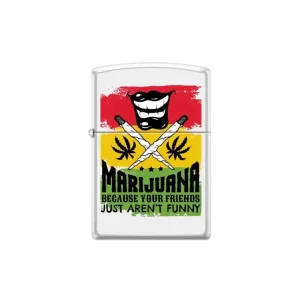 Zippo Lighter - Leaf Marijuana Mouth