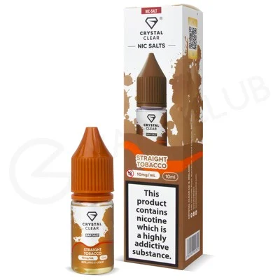 Straight Tobacco Nic Salt E-Liquid by Crystal Clear