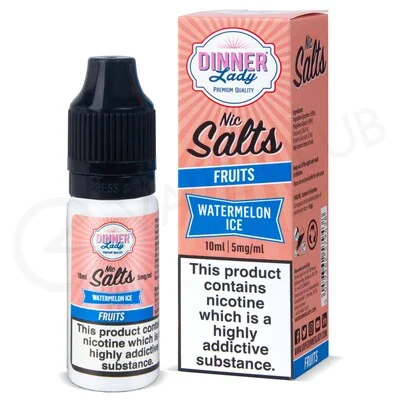Watermelon Ice Nic Salt E-Liquid by Dinner Lady