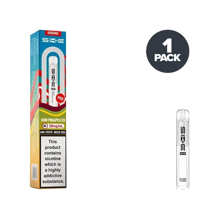 Sour Pineapple Ice SKE Bar 600 Prefilled Pods