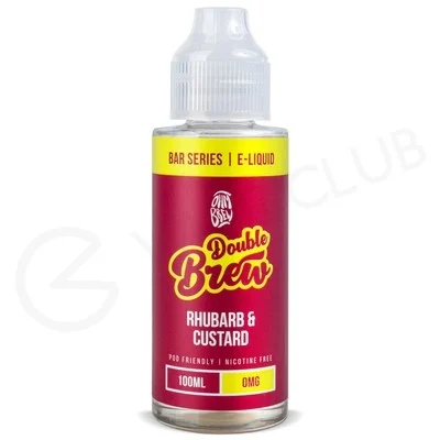 Rhubarb & Custard Shortfill E-Liquid by Double Brew Bar Series 100ml