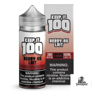 Berry Au Lait — Keep It 100 100mL Freebase