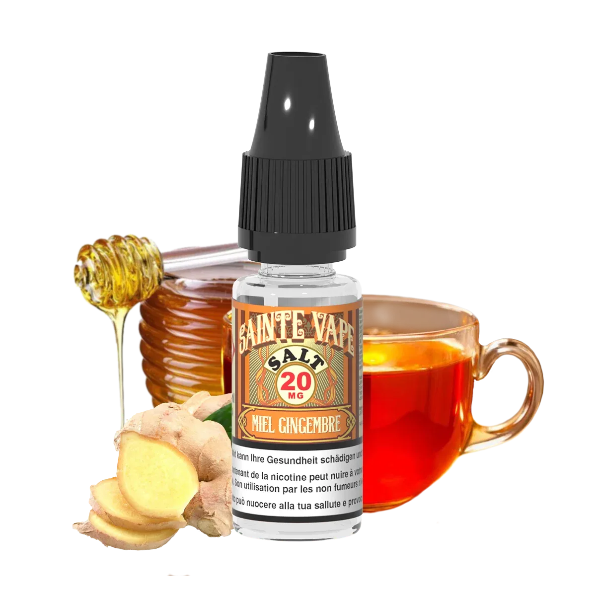 Sainte Vape Thé Miel Gingembre Salt Nicotine E-Liquid