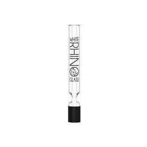 White Rhino Clear Chillum w/ Black Silicone Cap