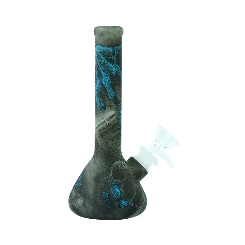 8″ Blue Ghast Beaker Silicone Bong