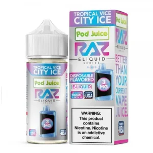 Pod Juice and Raz Tropical Vice City Ice 100mL