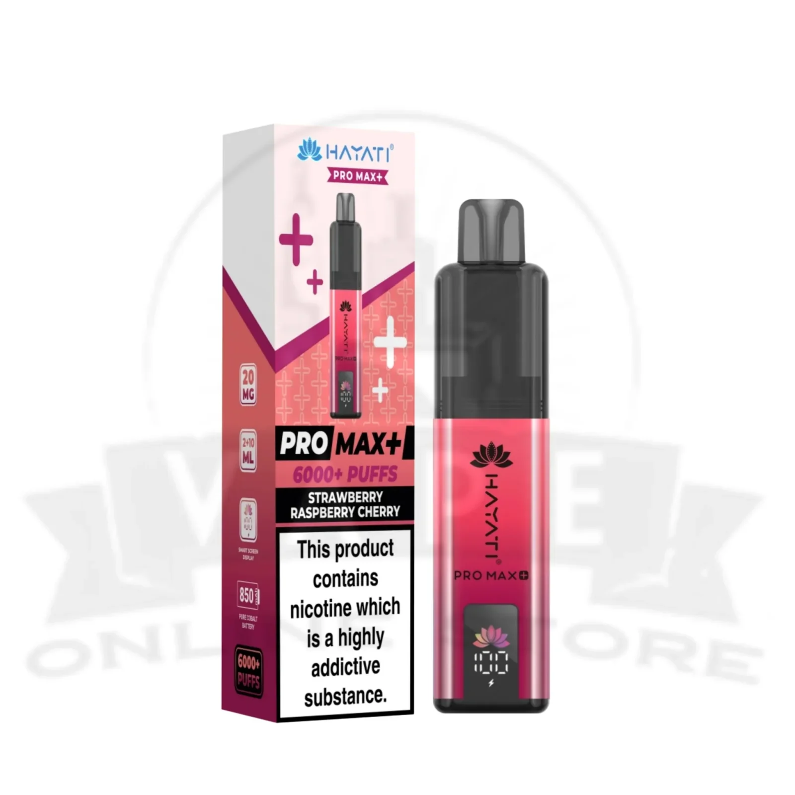 Strawberry Raspberry Cherry Hayati Pro Max Plus 6000 Puffs Pod Kit