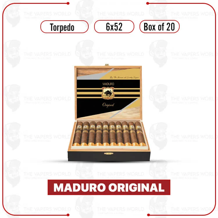 Maduro Original by Lucky Cigar: Torpedo 6×52 Box of 20 Cigars