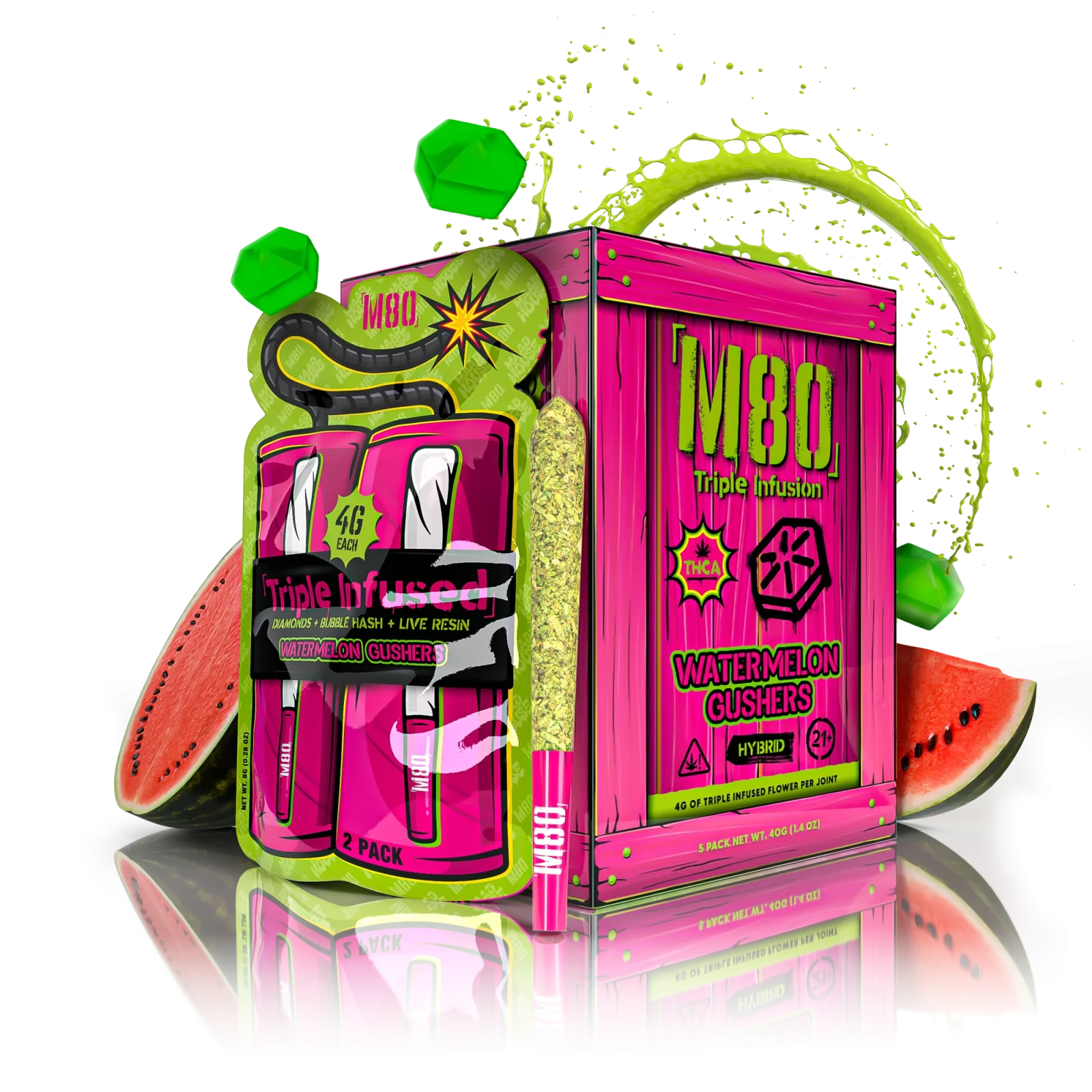 MH M80 Watermelon Gushers 2pk