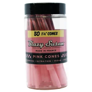 Blazy Susan PINK 1 1/4 Cones 50ct Jar