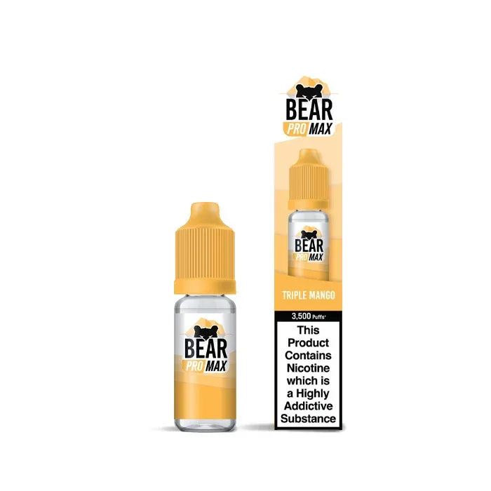 Triple Mango 10ml Nic Salt E-Liquid by Bear Pro Max 3500
