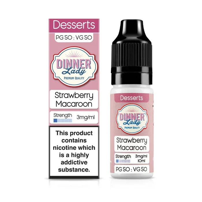 Strawberry Macaroon 10ml E-Liquid by Dinner Lady