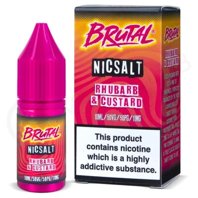 Rhubarb & Custard Nic Salt E-Liquid by Brutal