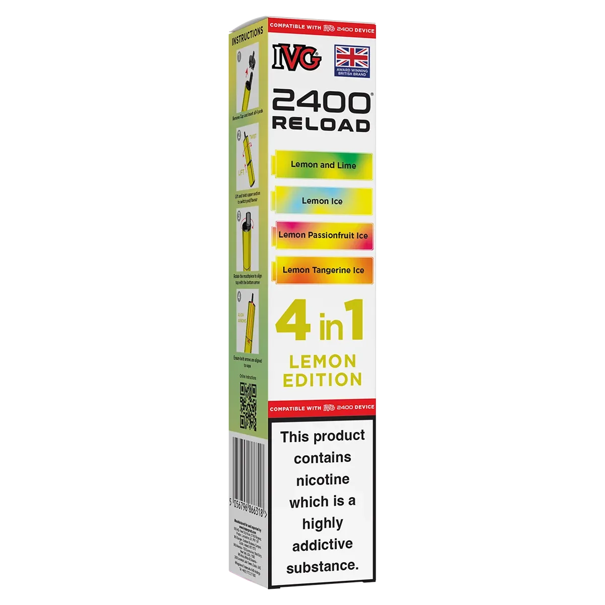 Lemon Edition IVG 2400 Refill Pods