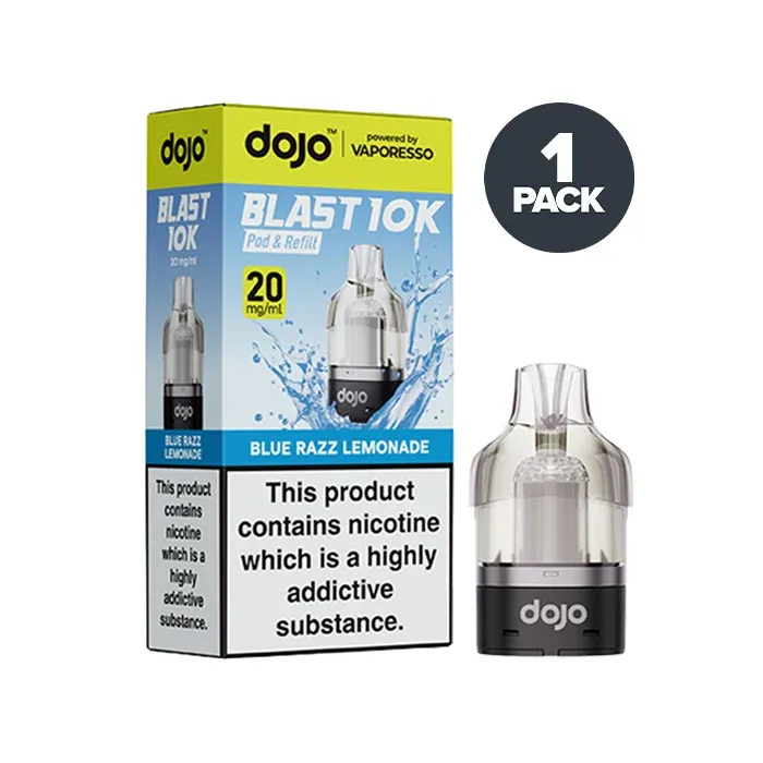 Blue Razz Lemonade Vaporesso Dojo Blast 10k Prefilled Pods