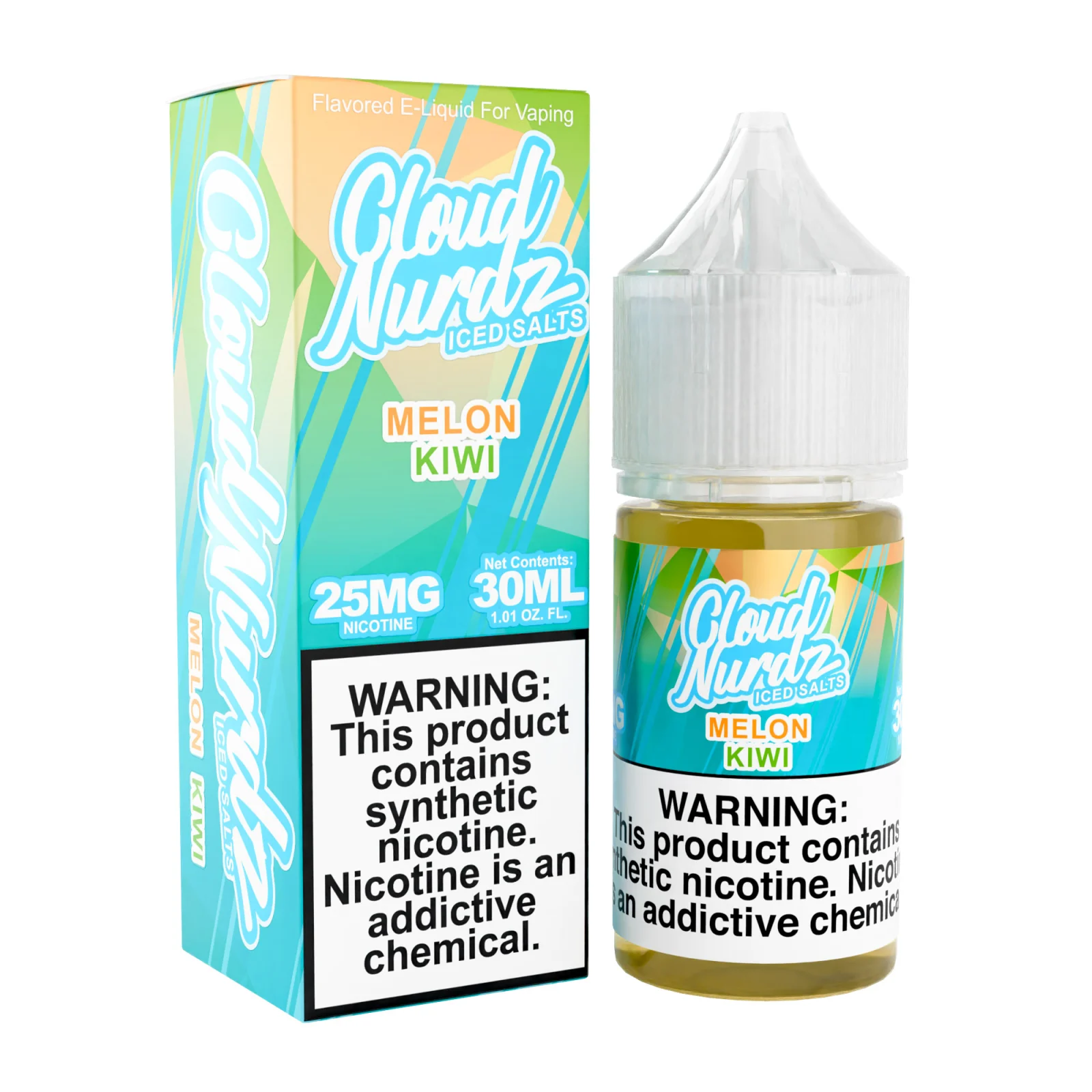 Melon Kiwi Iced – Cloud Nurdz Salts – 30mL