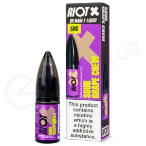Sour Grape Chew Nic Salt E-Liquid by Riot X
