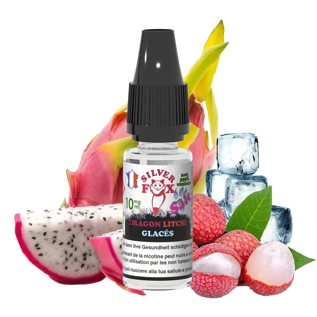 DRAGON LYCHEE ICE Silver Fox 10ml nicotine salt e-liquid