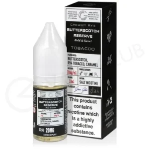 Butterscotch Reserve Nic Salt E-Liquid by Glas Basix