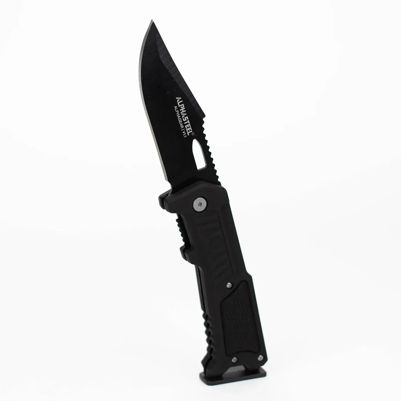 ALPHASTEEL - 8" Hunting Knife - Black Star Fold