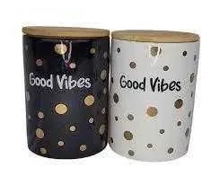 Good Vibes Luxury Ceramic Canister