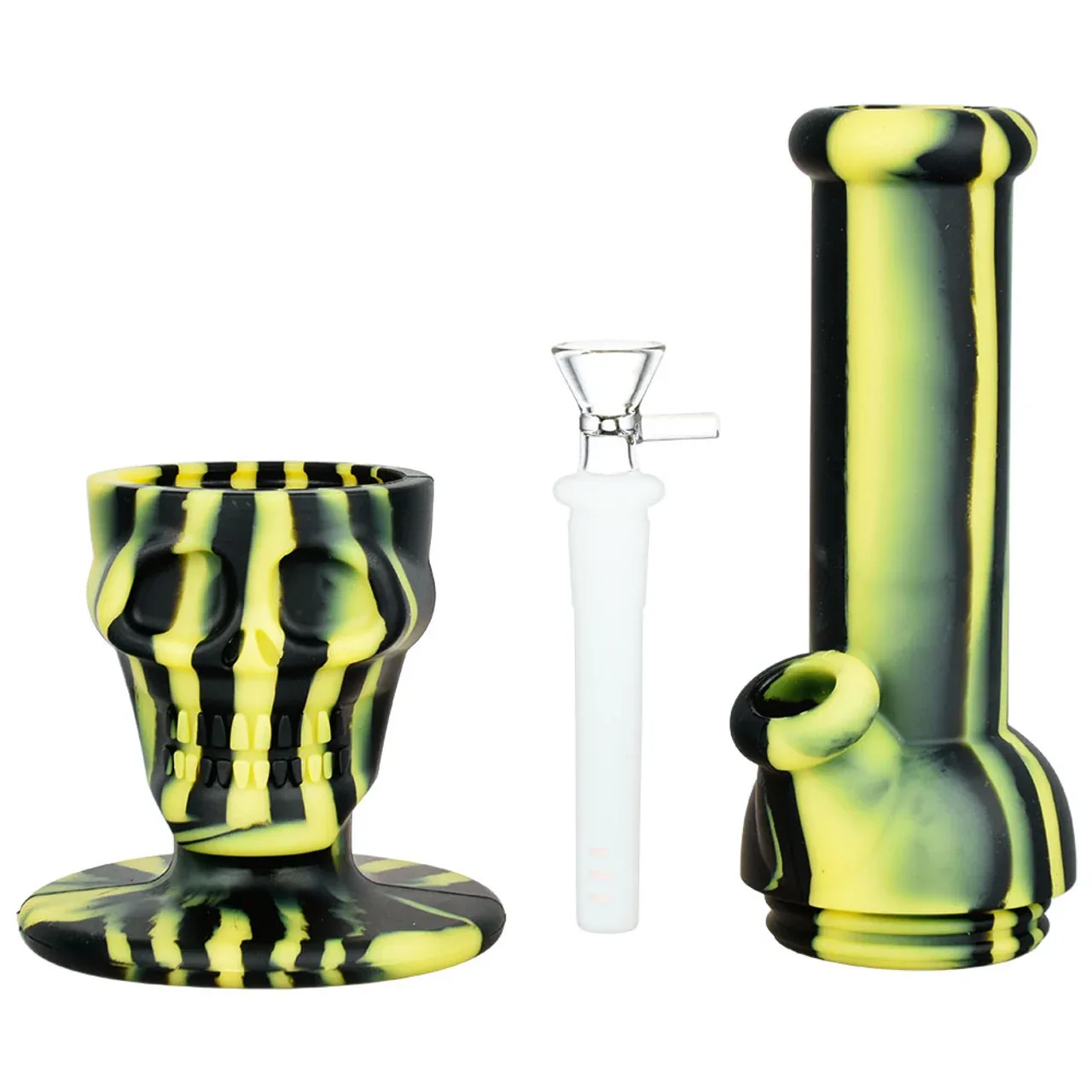 Sinfully Smiling Skull 11" Silicone Water Bong - Image 2