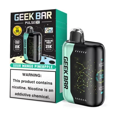 GEEK BAR PULSE X 5% NIC 25,000 PUFFS VAPE (SOUR MANGO PINEAPPLE)