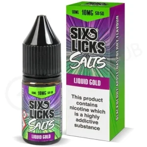 Liquid Gold Nic Salt E-Liquid by Six Licks