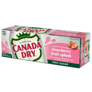 Canada Dry Strawberry Fruit Splash Zero Sugar 355ml