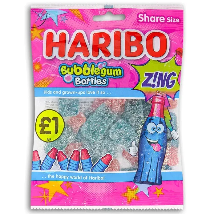 Haribo Bubblegum Bottles Zing 160g