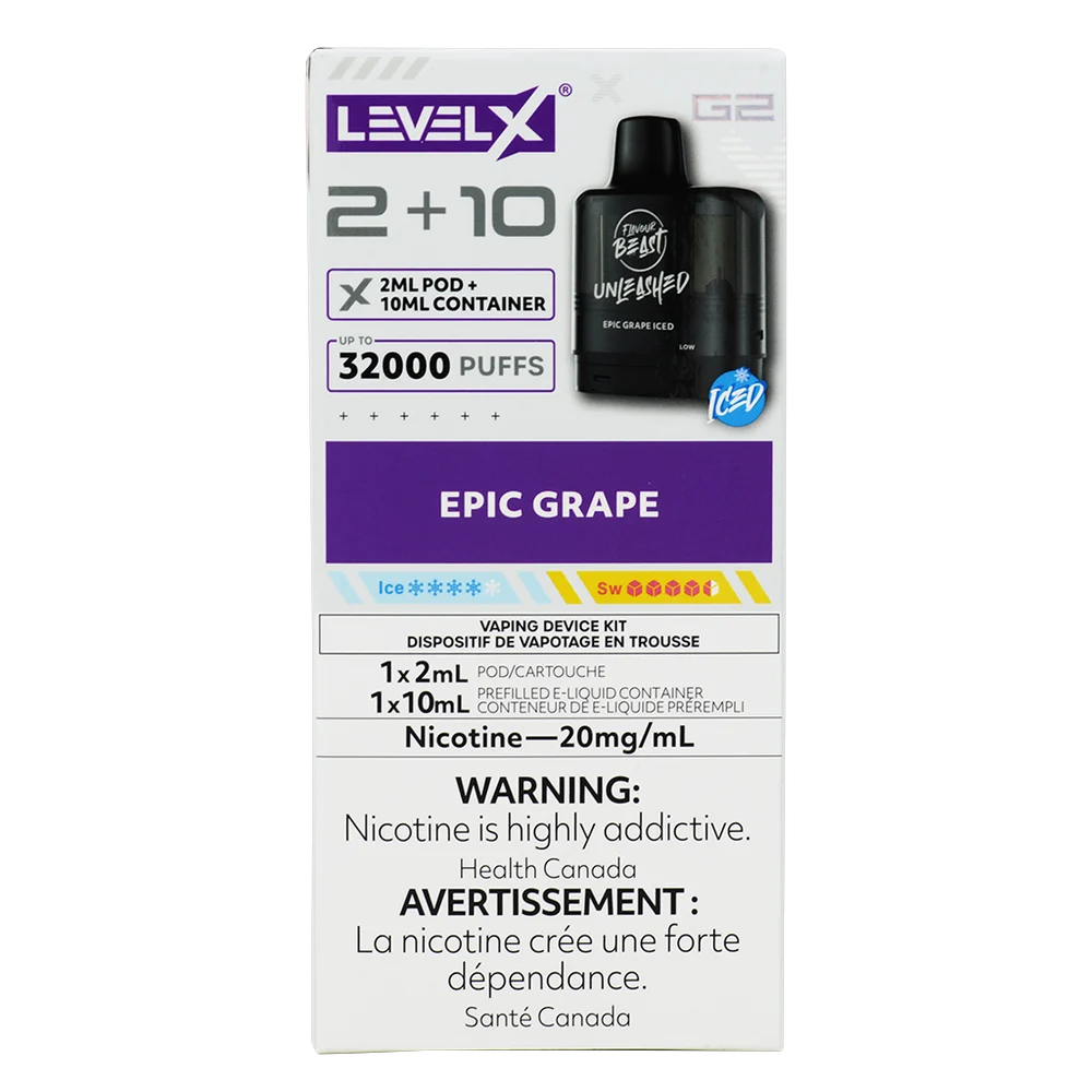 Level X G2 Pod Epic Grape Iced 2ml 20mg