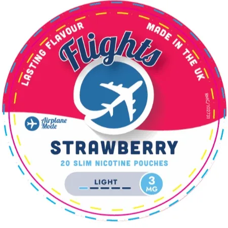 Flights Strawberry Nicotine Pouches – Tobacco-Free Nicotine (UK Made) - Image 2
