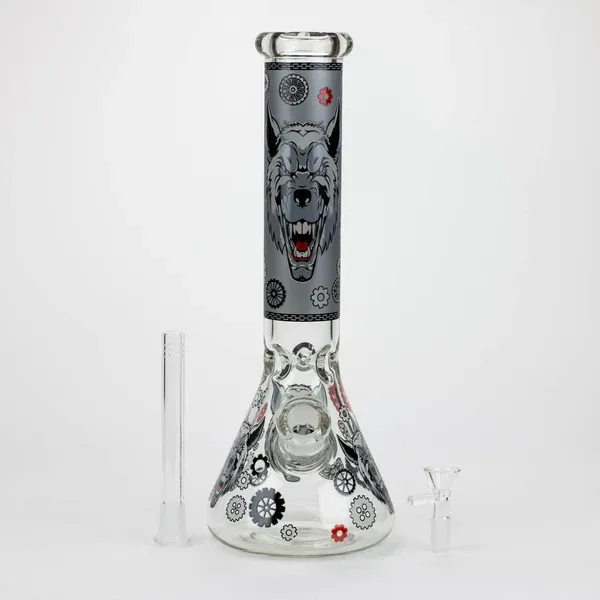 13.5" JJ Wolf Glow In The Dark Bong - Image 2