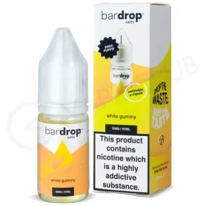 White Gummy Nic Salt E-Liquid by Bar Drop Salts