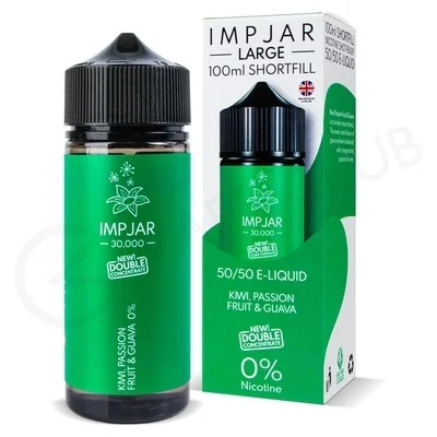 Kiwi Passionfruit Guava Shortfill E-Liquid by Imp Jar Large 100ml