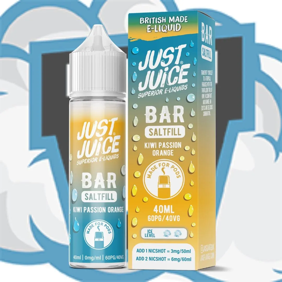 Kiwi Passion Orange Bar Saltfill by Just Juice 40ml