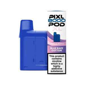Blue Razz Cotton Pixl 8000 Refill Pack