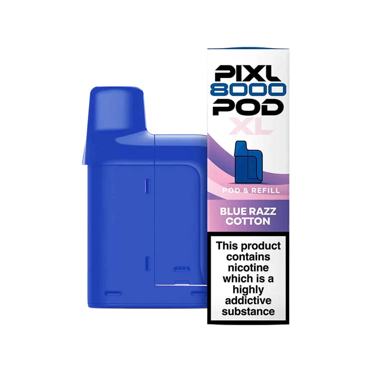 Blue Razz Cotton Pixl 8000 Refill Pack